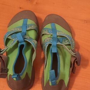 Chaco Green and Blue Adventure Sandals